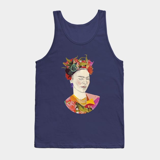 Winking Frida Kahlo collage Tank Top by VenyGret